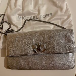 Michael Kors Leather Fold-Over Clutch / Handbag